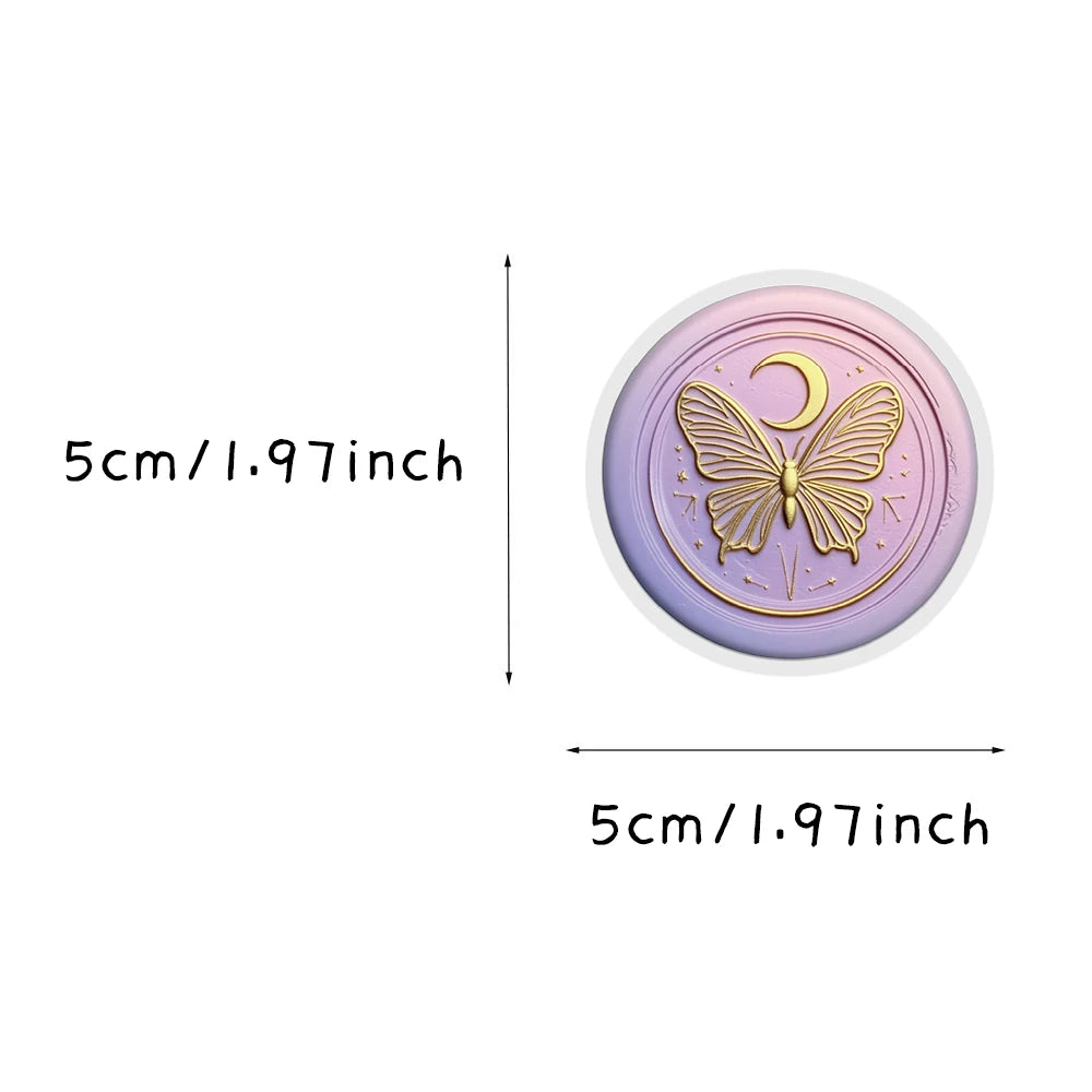 50PCS Fire Paint Seal Retro Ins Style PET Transparent Material Sticker
