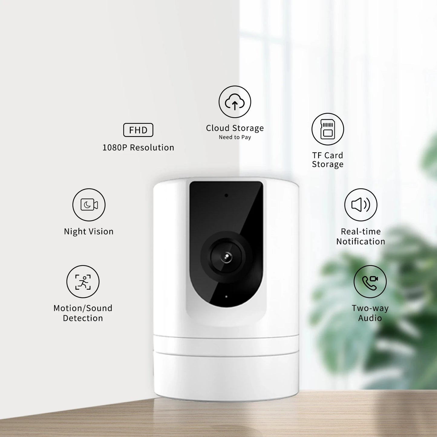 Ease Life App Security Baby Camera Indoor Home Security 2.4GHz 1080P
