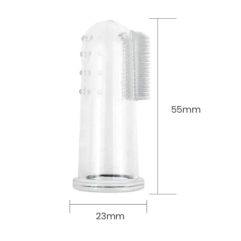 Ultra Soft Silicone Finger Toothbrush for Dog Cats Remove Plaque
