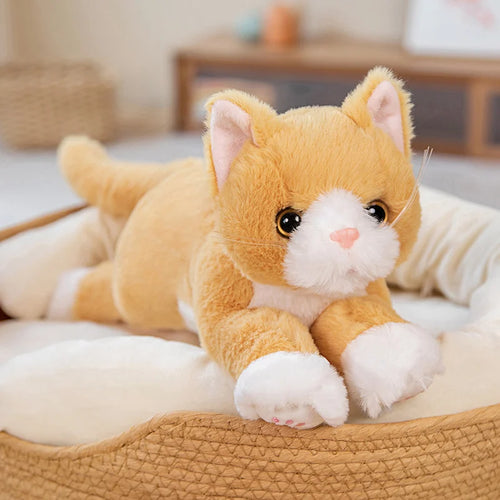 47CM Cute Simulated Cat Doll Plush Toy Stuffed Soft Animal Plush white