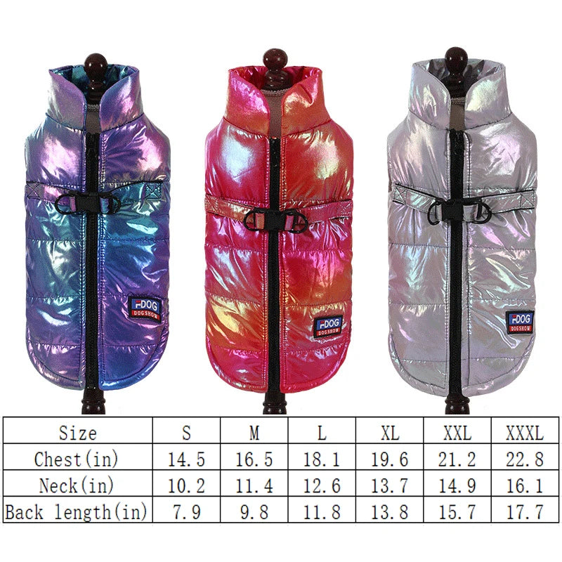 Pet Autumn and Winter Rainbow Gradient Vest, Winter Small and