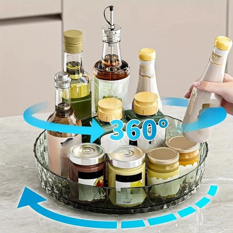 306° Rotatable Multifunctional Storage Shelf for Kitchen Countertop