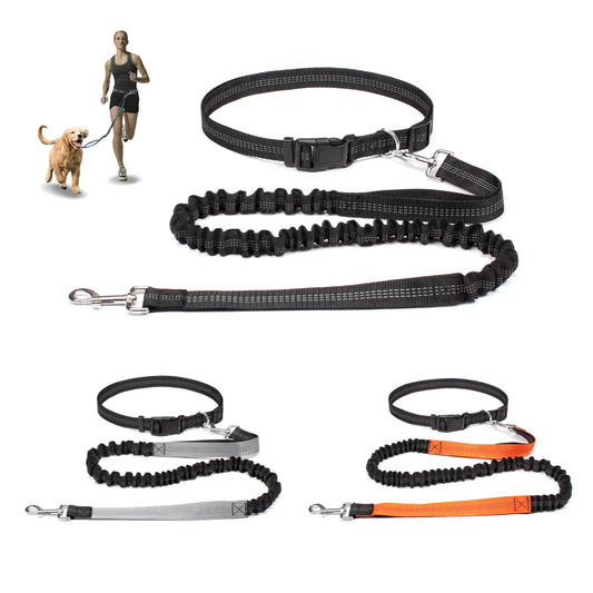 Hand Free Dog Leash for Pet Walking Running Jogging Adjustable Dog