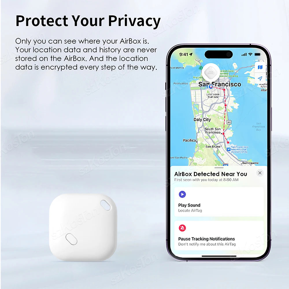 Mini GPS Tracker Smart Tag Compatible with iOS Find My APP Global