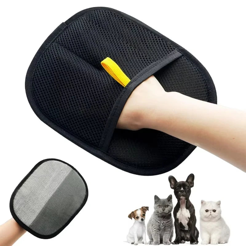 Pet Hair Remover Glove Brush Portable Washable Clothes Hair Dehairing