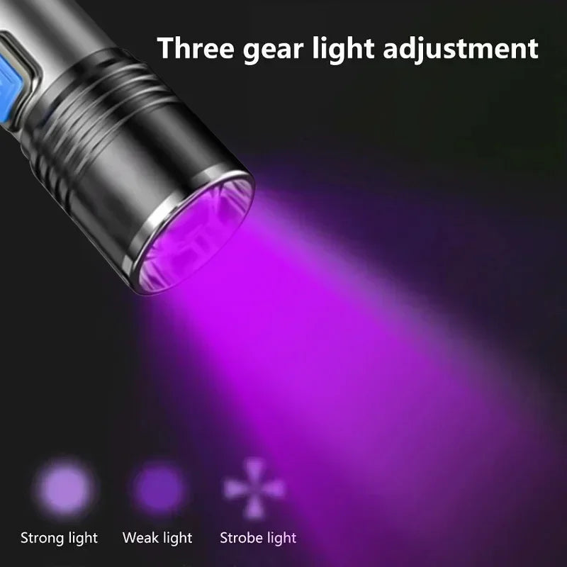 USB Rechargeable UV Flashlight For Pet Urine Detection Resin Cured