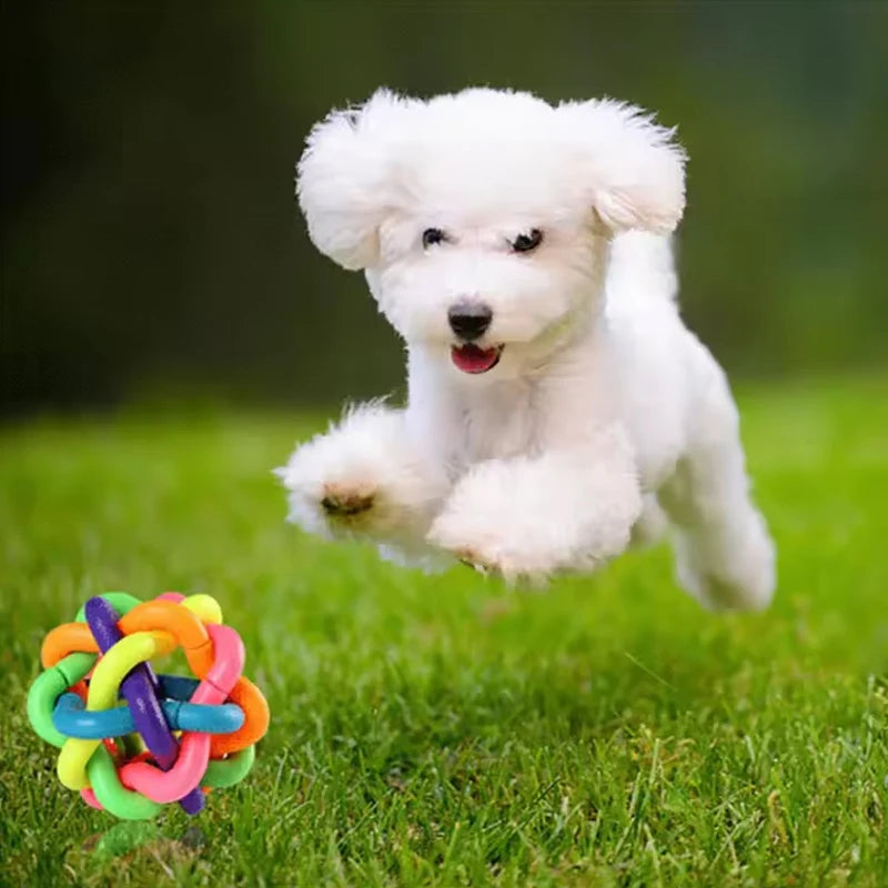 Colorful Bell Woven Toy Popular Dog Bite Resistant Rubber Pet Chewing