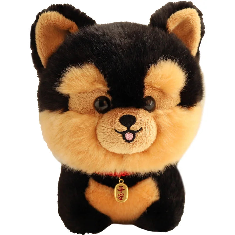 ZU Kawaii Teddy Pets Lifelike Fluffy Puppy Soft Doll Cute Small Chow