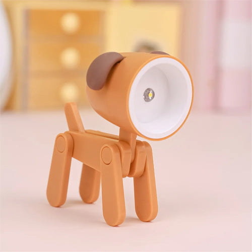 LED Night Light Mini Folding Desk Lamp Cute Pet Lights Dog Deer