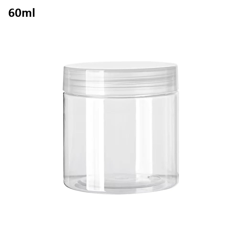 5Pcs 30/50/60/80/100/120/150ml Empty Plastic PET Clear Cosmetic Jars