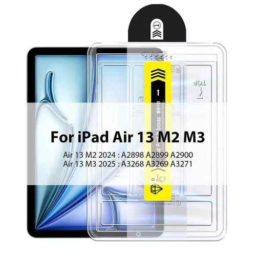 Easy Install Tempered Glass for iPad Pro 13 11 M4 M3 M2 for iPad Air