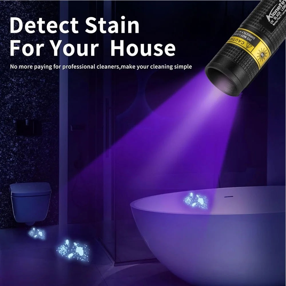 365nm Mini UV Led Blacklight Flashlight Usb Rechargeable Nail lamp Pet