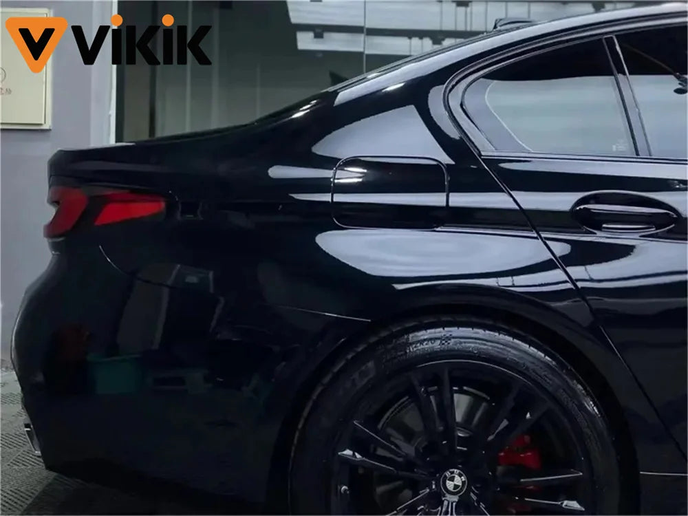PET Glossy Piano Black Car Body Film Vinyl Wrap Styling Decal Self