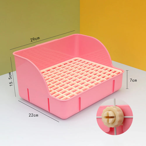 Rabbit Litter Box Pee Pan Tray Pet Toilet Corner Toilet Box Litter Pan