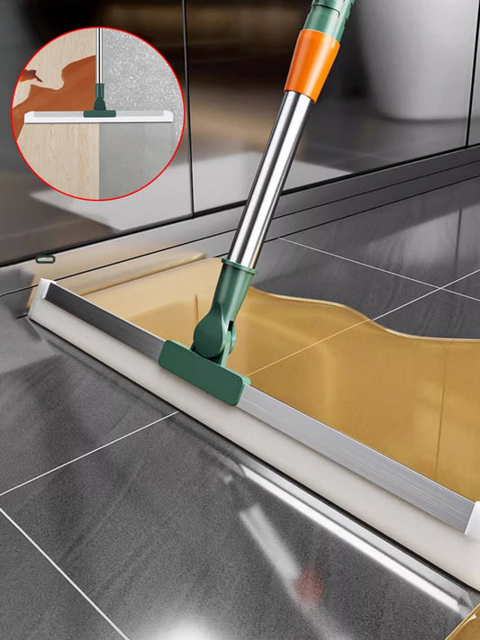 Cleaning Brush Long Handle Telescopic Magic Broom Silicone Floor Wiper