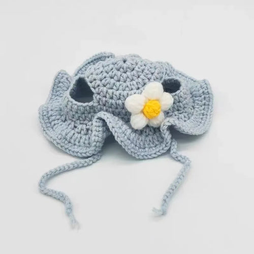 Cat Hats for Pets Handmade Cat Hat Elastic Woven Cap Pet Party Role