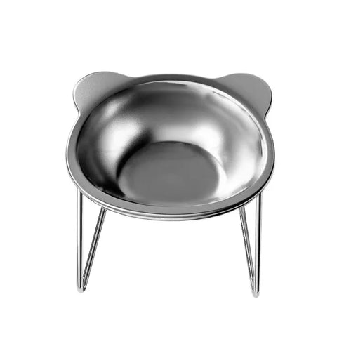 Stainless Steel Pet Bowl Slanted Anti Cervical Spondylosis for Cats