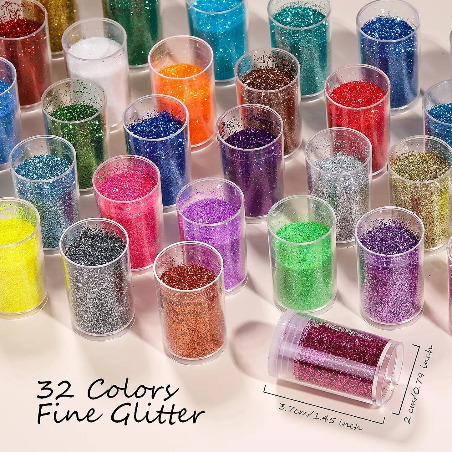 32 Colors of Nail Glitter Face Glitter Sparkly Fine Glitter for