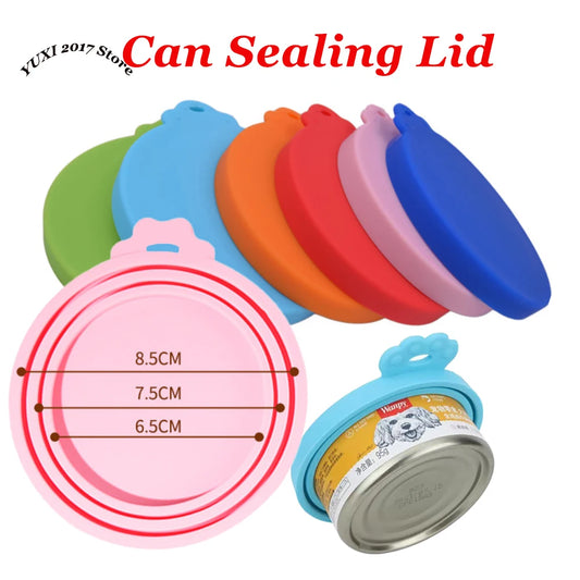 2-5PCS 3In1 Reusable Silicone Can Lid For Most Sizes Of Dog And Cat