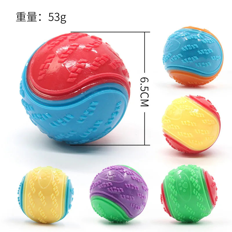 6Pcs Squeaky Balls Toys Dogs Interactive Toys TPR Dog Chew Toy for Dog