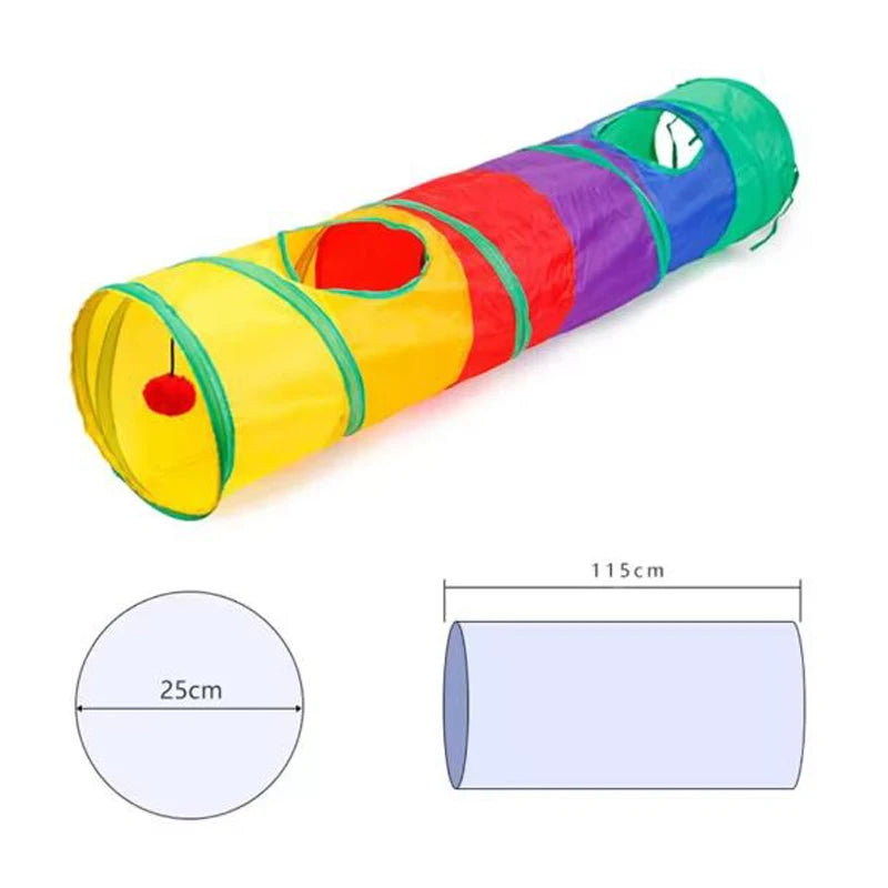 Cat Tunnel Pet Tube Collapsible Play Toy Indoor Outdoor Kitty Puppy