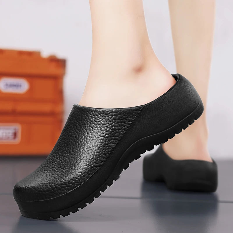 Men Slippers Couples Garden Clog Women Water Proof Chef Shoe