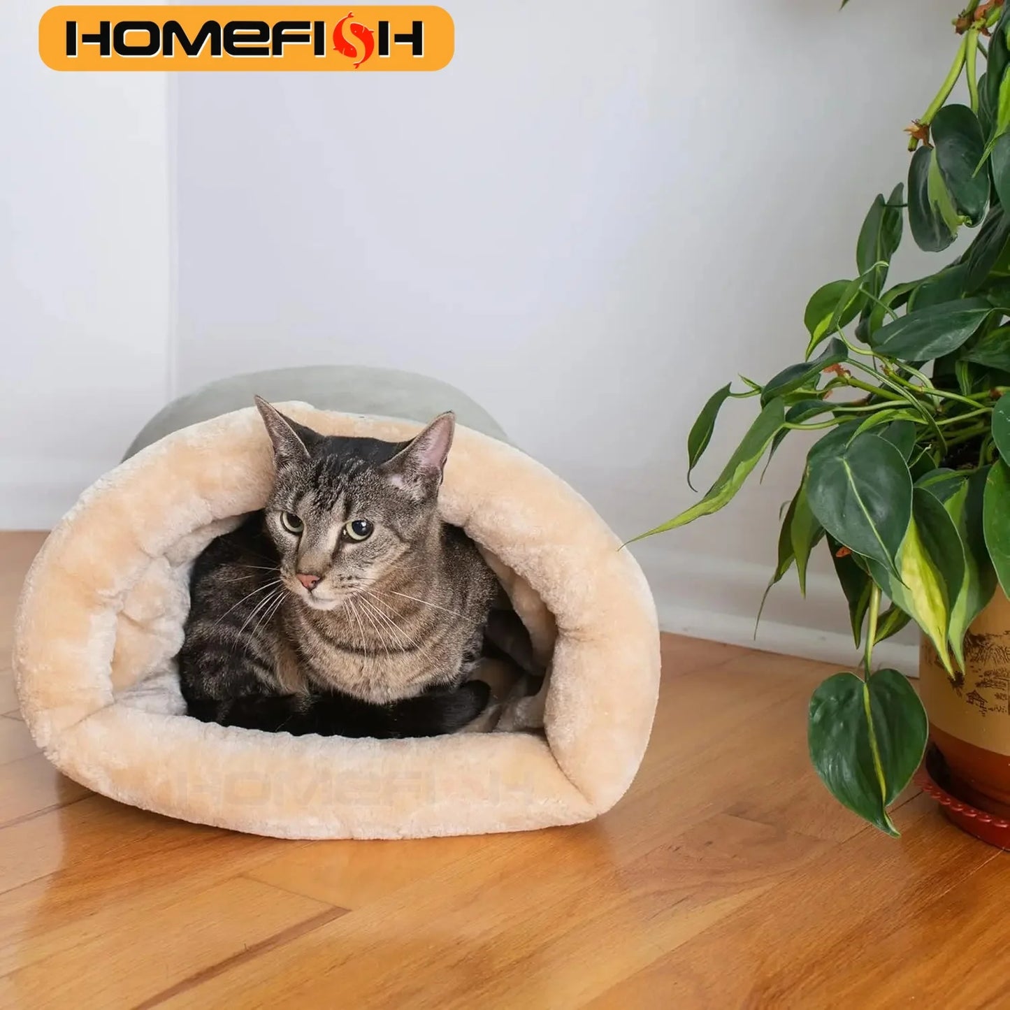 Autumn and Winter Cat Sleeping Bag Semi-enclosed Cat Nest Warm Small