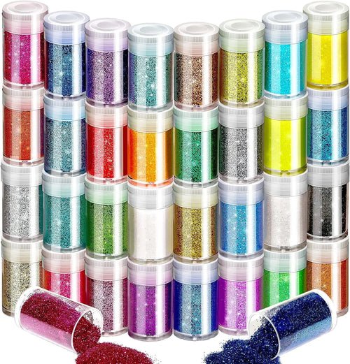 32 Bottls Holographic Glitter, Style Reflective Body Glitter for Eyes