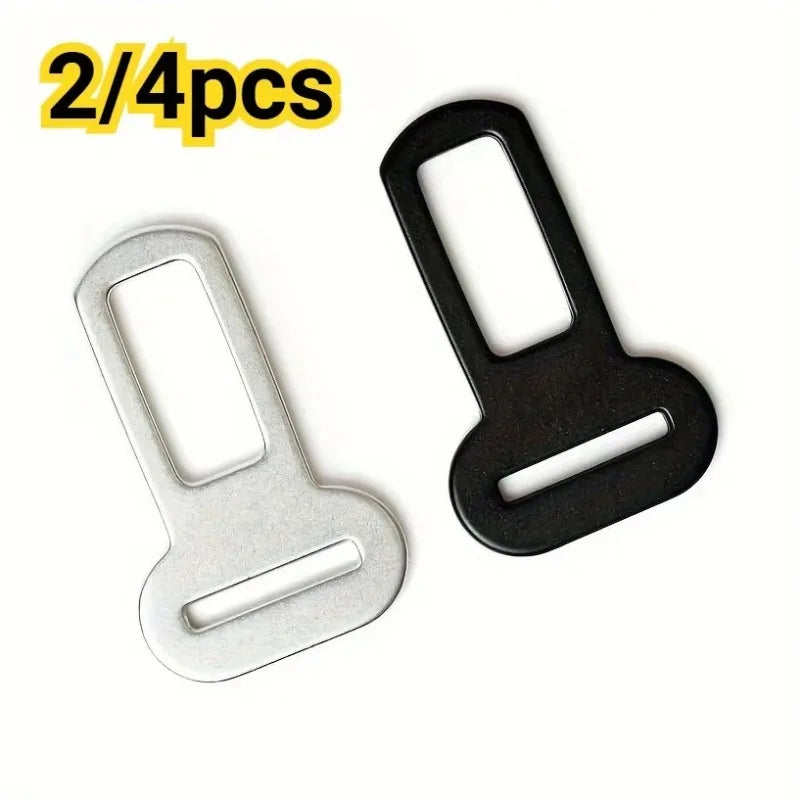 Pet Seat Belt Adapters - Car Metal Clips for Pet Leashes, Compatible