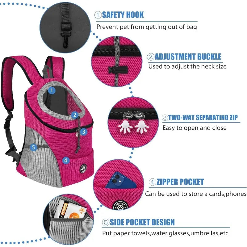 New Double Shoulder Portable Travel Backpack Outdoor Pet Dog Carrier
