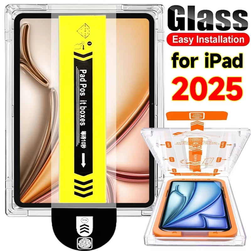Easy Install Tempered Glass for iPad Pro 13 11 M4 M3 M2 for iPad Air