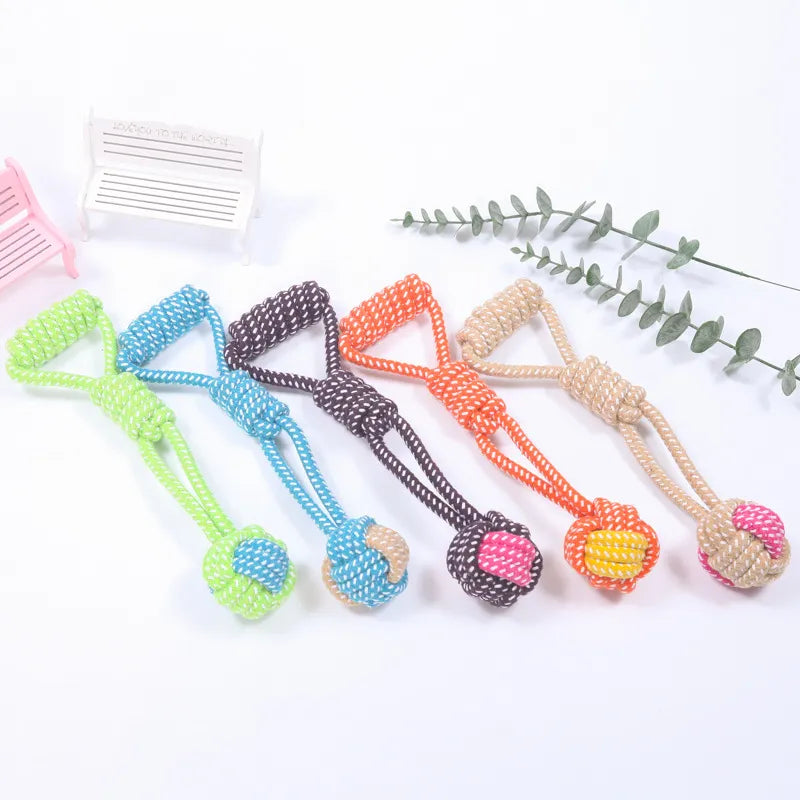 Interactive Cotton Rope Mini Dog Toys Ball for Dogs Accessories