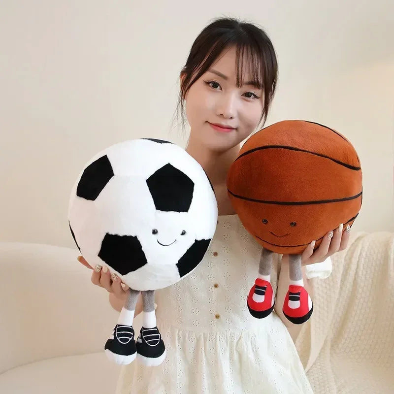 cm football doll, basketball plush toy, creative football doll,