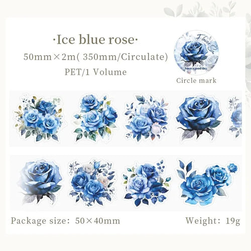 8Style 200cm/roll Flower Sea Tape Cut Film PET Plants Handbook DIY