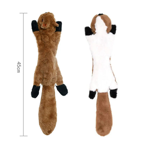 Funny Simulated Animal No Stuffing Dog Toy with Squeakers Durable