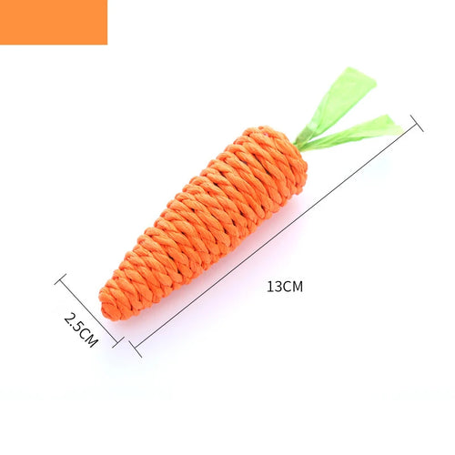 Cat Toy Carrot Sound Pet Products Bite Resistant Paper Rope Scratcher