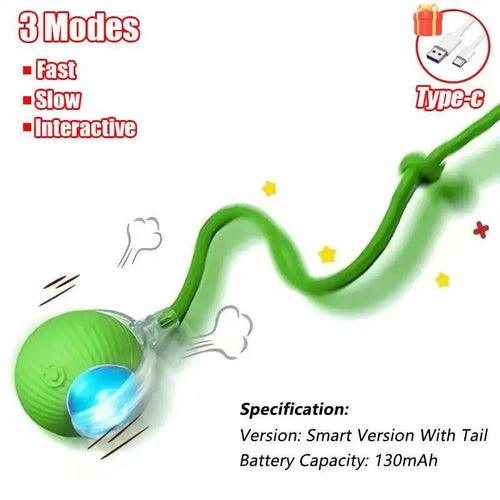 Smart Dog Interactive Ball Toys Automatic Rolling Ball Rechargeable