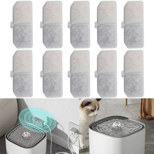 10/5PCS Cat Water Fountain Replacement Filter Elements Pet Drinking