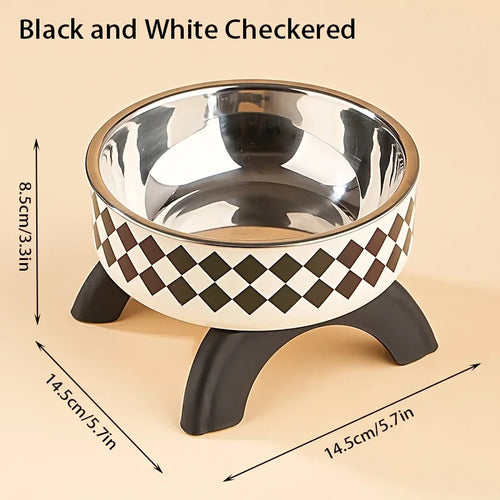 Stainless Steel Pet Bowl – Anti-Tip Elevated Design with Non-Slip