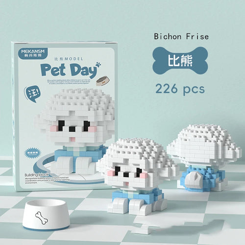 Mini Cute Pet Cat Series Cute Ragdoll Siamese Cat Brick Corgi Husky