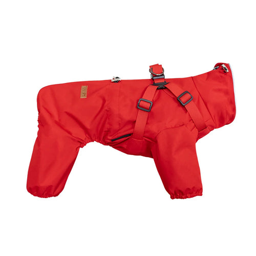 Dog Raincoat with Harness Waterproof Pet Rain Jacket for Small Dogs