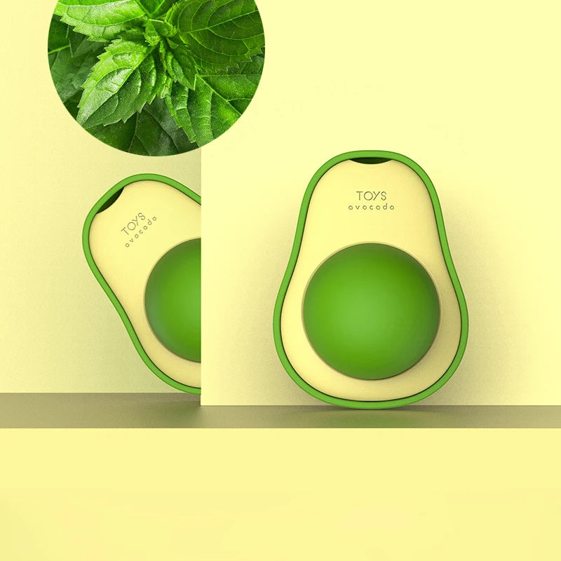 Avocado Catnip Ball Rotatable Pet Toy Mint Ball Wall Stickup Cat
