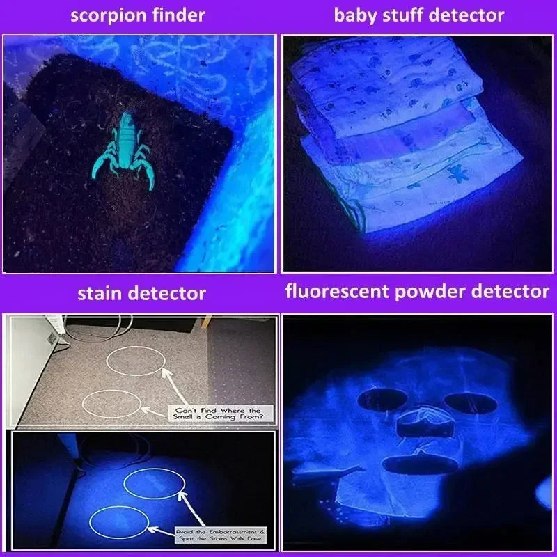 USB Rechargeable UV Flashlight For Pet Urine Detection Resin Cured