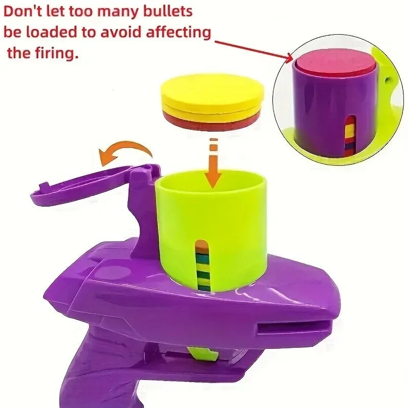 Mini Carrot Flying Disc Launcher Toy, Chew Proof Durable, Catnip Bell