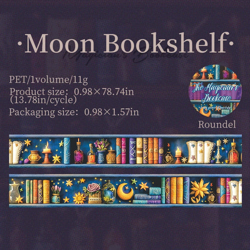 2m/roll Magician Bookcase Series PET Stickers Creative Collage For DIY