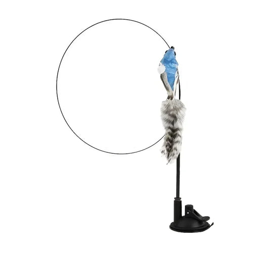 Simulation Bird Cat Toys Funny Interactive Peacock with Bell Cat Stick