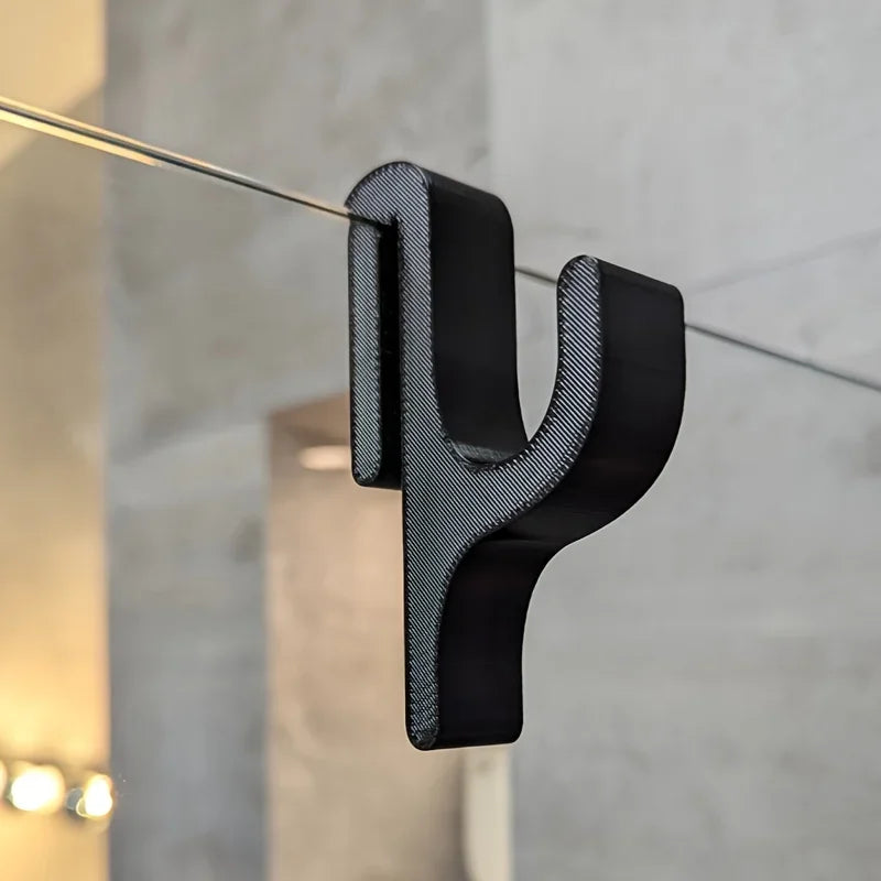 3D Shower Door Towel Hook for 8mm Glass Doors Bathroom Hanger for