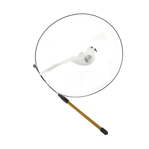 Simulation Bird Cat Toys Funny Interactive Peacock with Bell Cat Stick