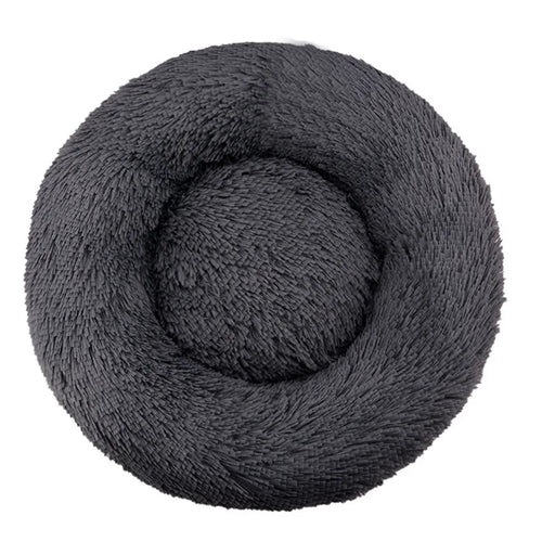 Round Dog Bed Winter Warm Cat Bed Plush Basket for Dog Washable Pet