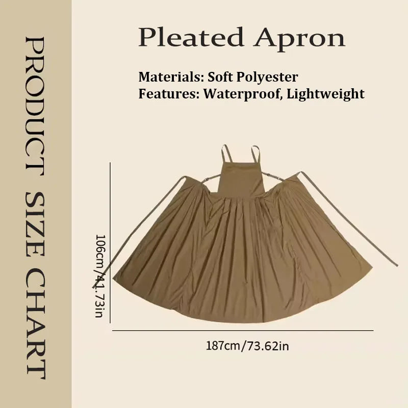 Long Lightweight Waterproof Apron with Pockets for Beauty Salon Nail